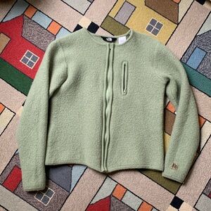 100% Wool Vtg North Face Full Zip Cardigan